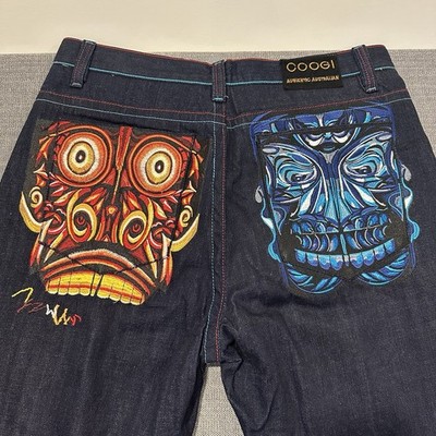 VTG Coogi Jeans 40x36 y2k Baggy Embroidered Dragon Hip Hop Skater