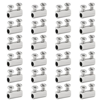 24 Pcs 12mm Stainless Steel Wire Rope Cable Clamp Fastener