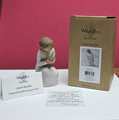Willow Tree Quiet Wonder Figurine #28025 Susan Lordi Kneeling w/ Butterfly NIB