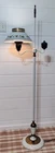 Vintage Metal Painted Toleware Floor Lamp Shade White Gold Light Mid Century MCM