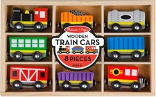 Melissa  Doug Wooden Magnetic Train Cars - 8 Piece Educational Skill-Building