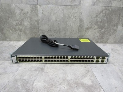 Cisco Systems Catalyst 3750 Series 48 Port Switch WS-C3750-48TS-S TESTED!