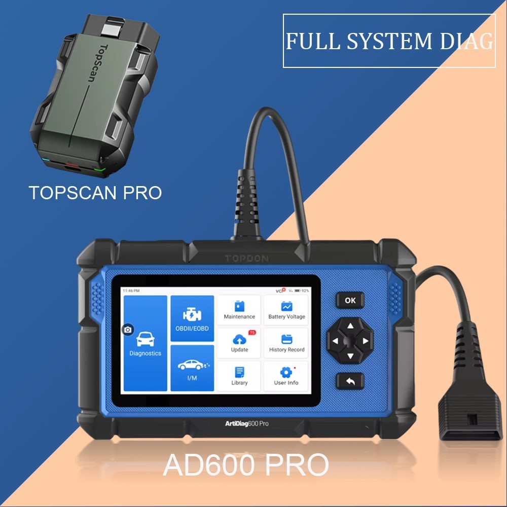 2026 TOPDON AD600 PRO FULL System Auto Diagnostic TOPSCAN PRO Car