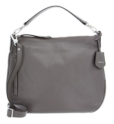 abro Leather Adria Hobo Bag Juna L Schultertasche Tasche Zinc Grau