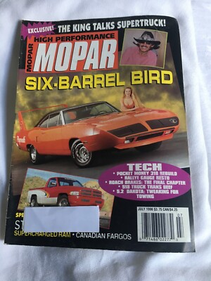 Mopar High Performance Magazine July 1996 Back Issue Vintage