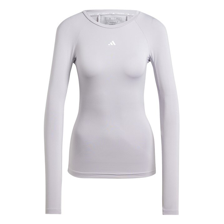 женский тренировочный топ adidas Womens TECHFIT с длинным рукавом для занятий спортом в тренажерном зале