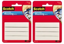 Scotch Adhesive Putty Nontoxic 2 oz Artwork Photos Paper - Removable 2-Count