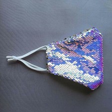 Women's Reusable Washable Sequin Glitter Cloth Cotton Fabric Face Mask Cover