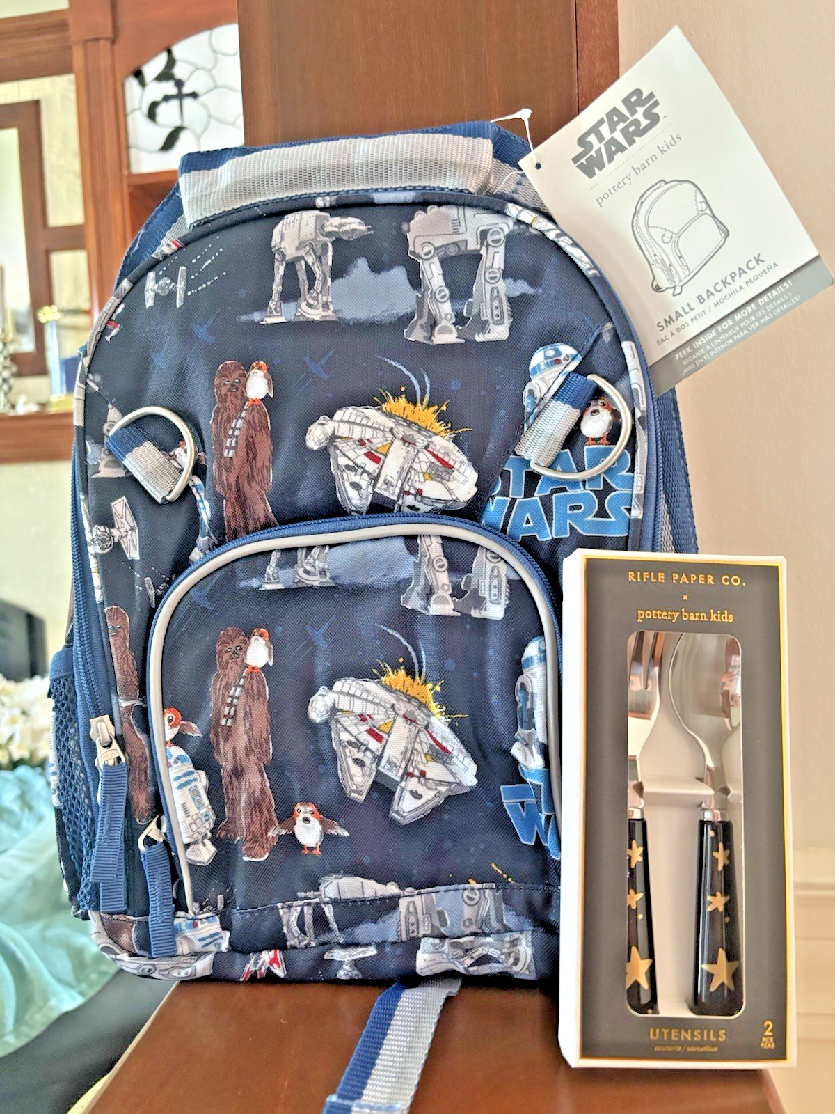 PONY Pottery Barn scuola Disney STAR WARS ZAINO viaggio solo space boy pre k set.