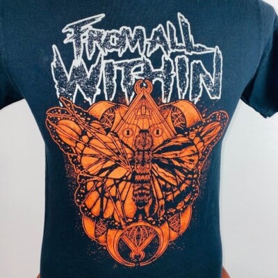 From All Within Deadships Unisex Music Band Tee T-Shirt Black 37 Inch Chest
