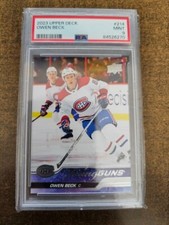 PSA 9 2023-24 Upper Deck Series 1 Owen Beck  Montreal Canadiens #214