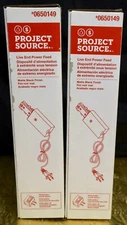 Project Source black Finish Live End Power Feed & 10' Cord #0650149. Tag 151W.