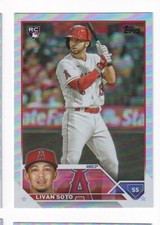 2023 TOPPS SERIES 2 LIVAN SOTO ROOKIE RAINBOW FOIL PARALLEL CARD 371
