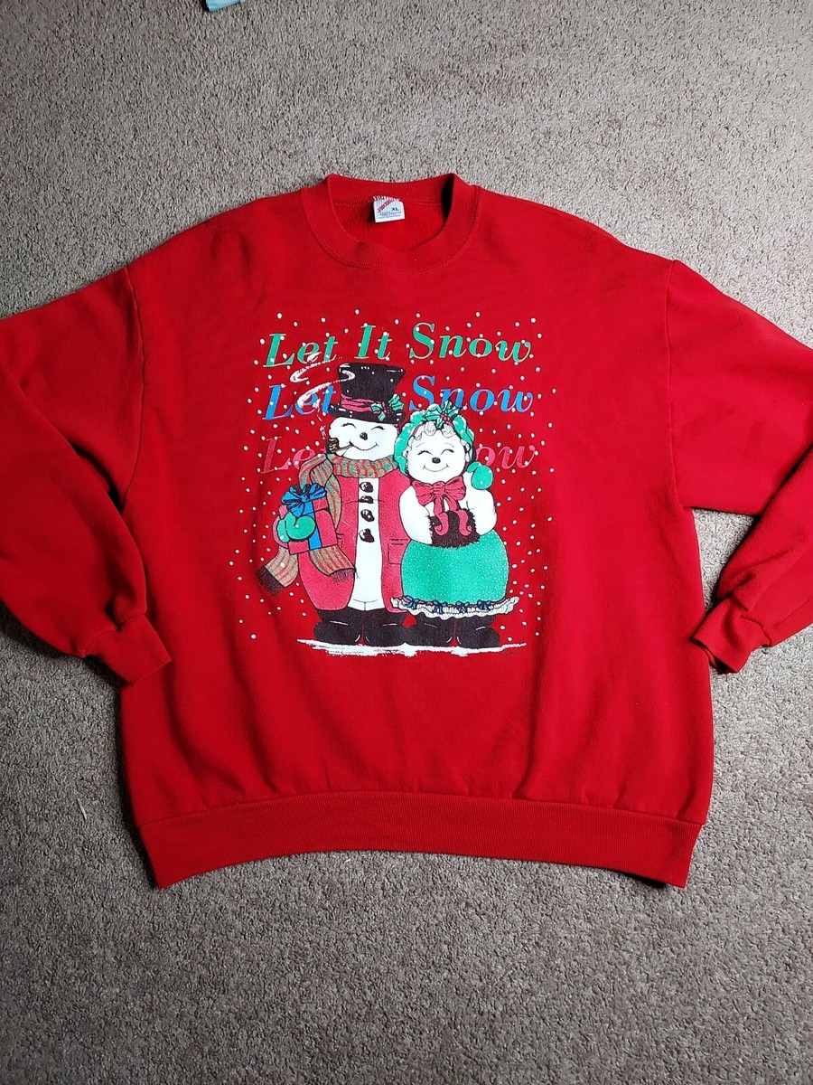 Snowman Let It Snow Xmas Jumper Let It Snow Funny Ugly Christmas
