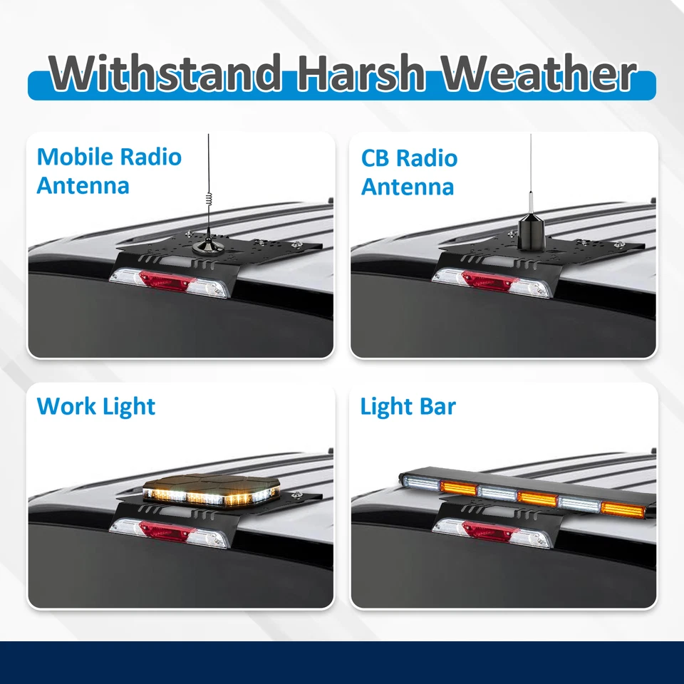 Barra de luz magnética sin perforación montaje de cabina para Ford F-250 F350 F450 F550 2023-2025 Foto 4 de 4