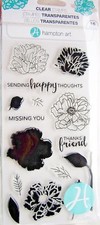 Layering Flower Happy Clear Acrylic Stamp Set by Hampton Art SC0748 NEW