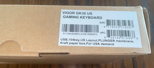 VIGOR GK30 US Gaming Keyboard MSI - Picture 2 of 3