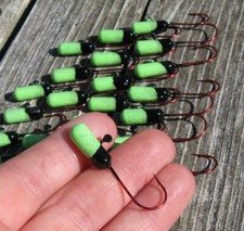 Painted Lead Tube Jigs Black and Seaweed Lot of 25 PM60