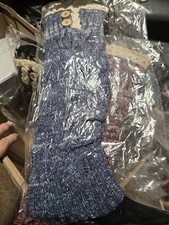 Ladies Blue Leg Warmers  Lace Top 