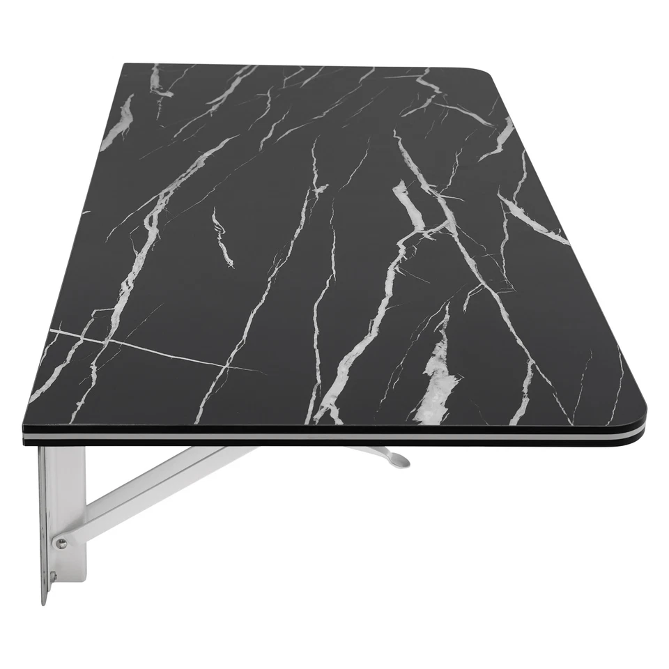 Folding Wall Desk, Wall-mounted Folding Table, Wall Mounted Folding Table Black - Image 3 of 4