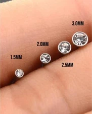 Pin Shaped Surgical Steel Nose Ring Stud You Choose the Size 20G