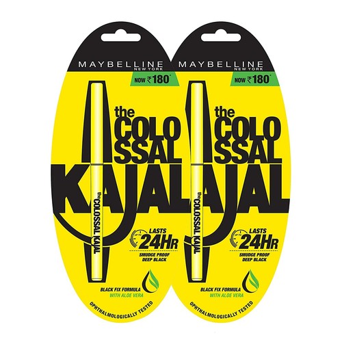 Maybelline New York Colossal Kajal, Black, Eyeliner 0.35g ( PACK OF 2 ) - Picture 3 of 3