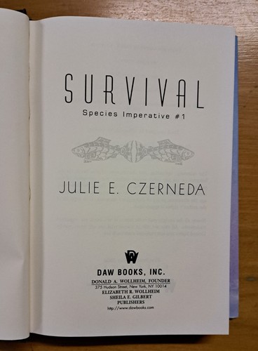 Julie E Czerneda ... SURVIVAL - SPECIES IMPERATIVE #1 ... hardcover 1st edition - Picture 6 of 9