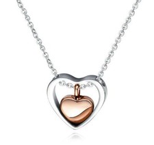 Girls Women Stainless steel sweet Heart Link Necklace Chain 20'' Silver Gold