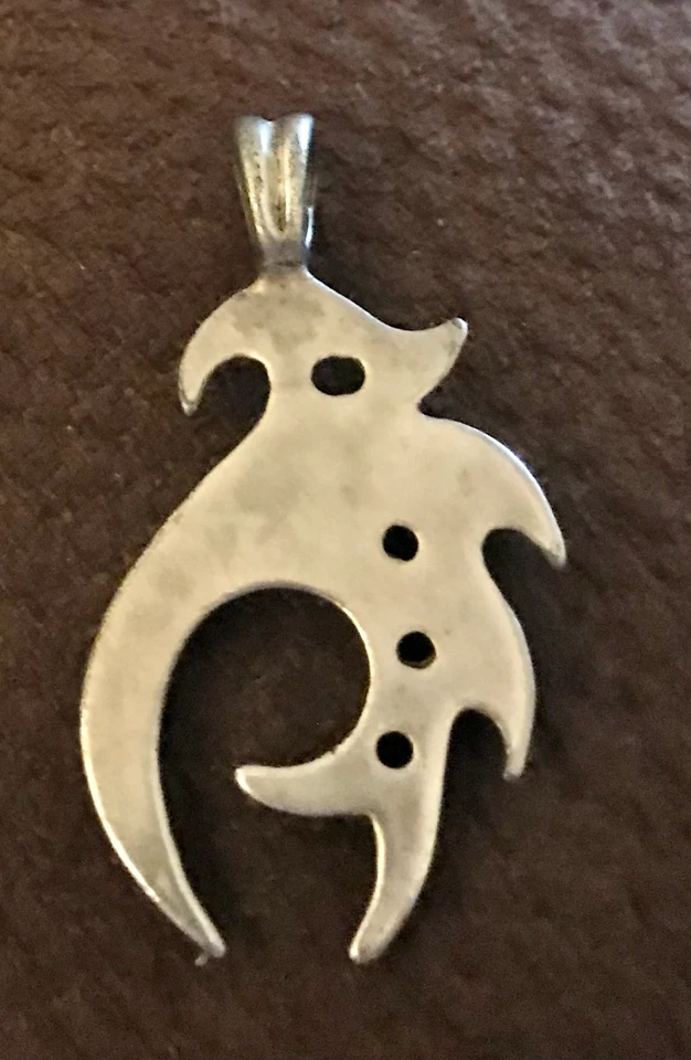 COLGANTE PELTRE VINTAGE INUSUAL - DISEÑO ABSTRACTO PÁJARO Foto 2 de 2