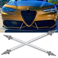 2pc Adjustable Front Bumper Lip Splitter Strut Rod Tie Support Bar Spoiler