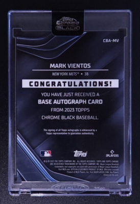 MARK VIENTOS 2023 Topps Chrome Black Rookie RC Autograph AUTO #MV 