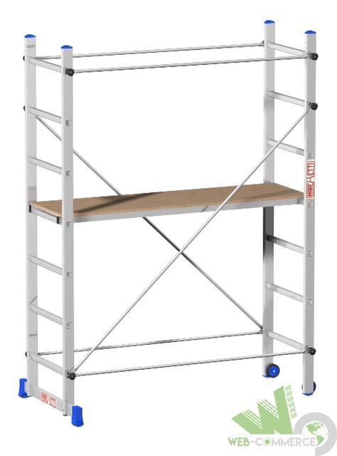 PONTEGGIO TRABATTELLO IN ALLUMINIO CM 158X60X218H IMPALCATURA IMBIANCHINO