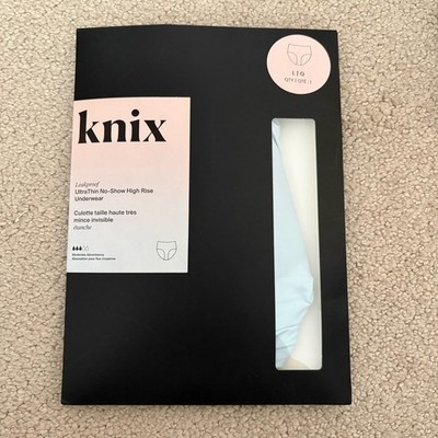 Knix Blue Leakproof Ultra Thin No-Show High Rise Underwear Moderate Large NEW