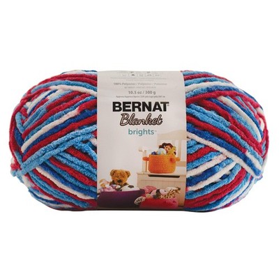 BLANKET BRIGHTS YARN 300G 10.5 OZ, RED, WHITE AND BOOM