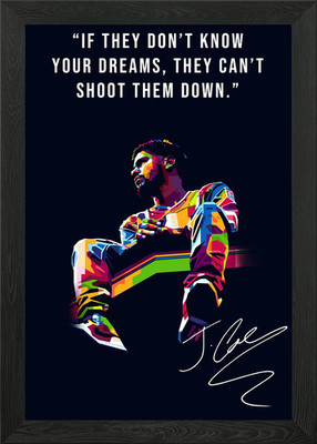 J Cole Gerahmtes Wandbild Poster Leinwanddruck Bild