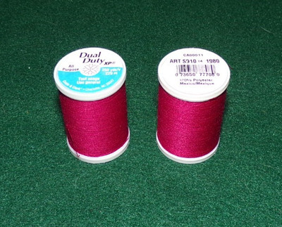 Coats & Clark, Dual Duty All Purp Polyester Thread, 250 yds, Ming Cherry (1980)