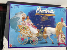 1991 Mattel Disney Classics Cinderella Wedding Carriage And Horse Set SEALED