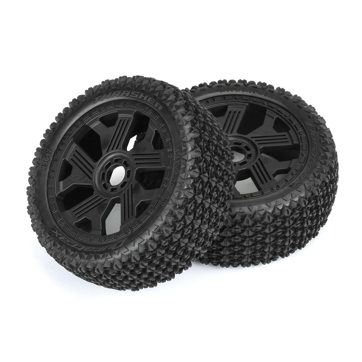 トリシューラ Duratrax 1/8 Thrasher F/R Buggy Tires MTD 17mm Black Ripper Wheel