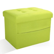 Ottoman Storage Ottoman Foot Rest Stool Foldable Bench with Storage Student D...