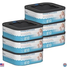 Jumbo Square Disposal Bag Refills for Diaper Genie Compact  Select Pails - 6