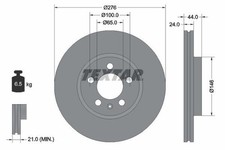 2x TEXTAR Disque de frein Avant pour VW Polo VI (AW1, BZ1) T-Cross (C11, D31)