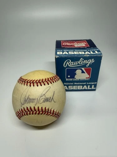 Johnny Bench Reds Autographed Signed Baseball MLB HOF