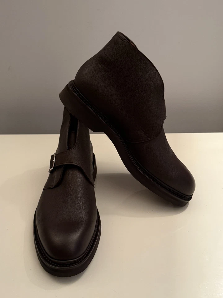 JOHN LOBB Shoreditch Grain Leather Chukka Boots Mens Brown UK 11 EU 45 £1390 New — 第 3/4 张图片