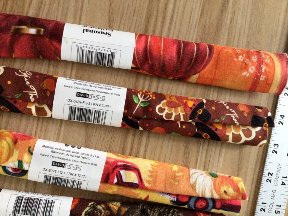 Seven Fat Quarters Seasonal Autumn Thanksgiving David Textiles - Image 3 of 4