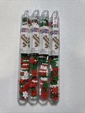 Lot of 4 (72/tube) Hashtag Building Blocks Teaching Supply Manipulative Xmas