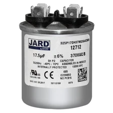 (2-PACK) MARS/JARD 12712 17.5 uf MFD 370 VAC CBB65 Round Run Capacitor