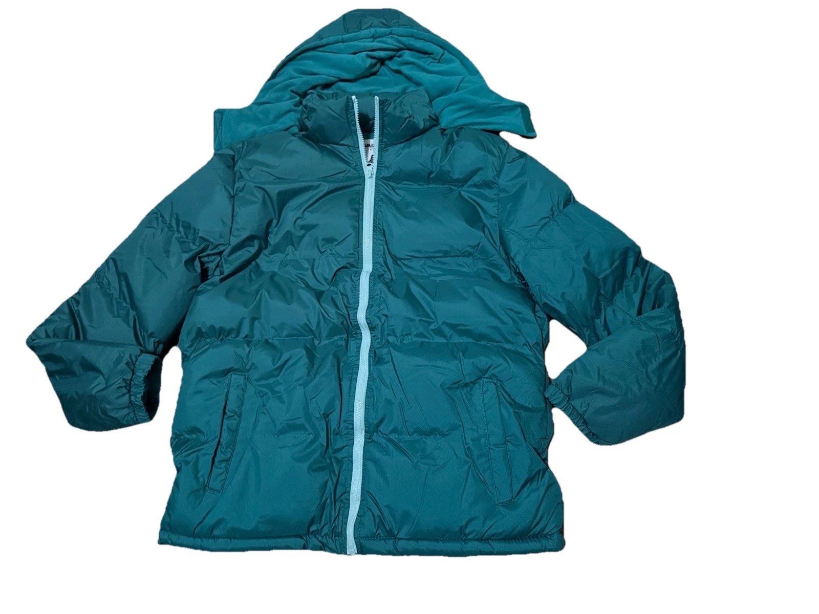 THE WARMING PROJECT Unisex Green Hoodie PUFFER JACKET Size 18-20