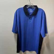 Culvers Shirt Sz XL Blue Black Uniform Polo Employee Work Short Sleeve