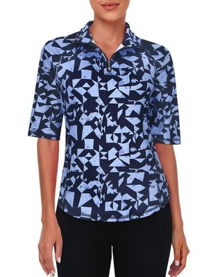 Womens Golf Shirts Short Sleeve, Ladies Dry Fit Shirt 1/4 Zip Up Spring Tops ...