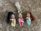 Vintage Mattel Barbie Doll Baby Krissy Lot of 3 Pink Blue Yellow 3"